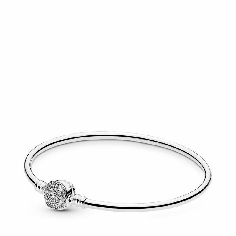 Pandora Disney, Beauty & The Beast Bangle Bracelet Clearance NZ, Sterling Silver (430925-ALZ)